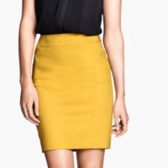 H&M Dresses & Skirts - Mustard Yellow H&M pencil Skirt